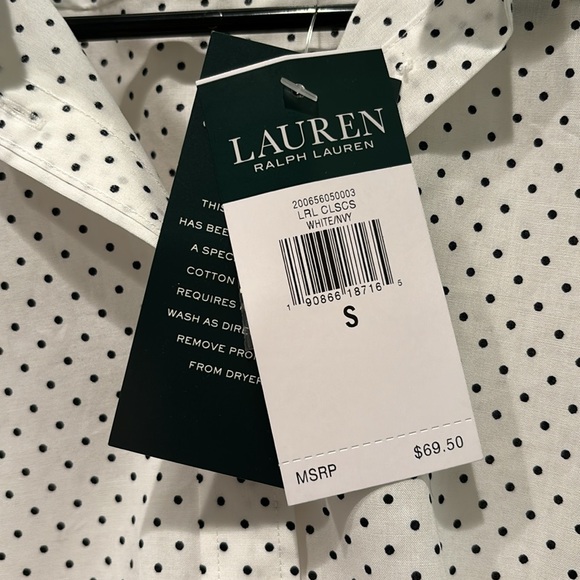 NWT Lauren Ralph Lauren Button Down Shirt - Picture 5 of 6